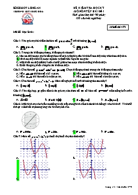 Đề kiềm tra học kỳ môn ôn tập học kì 1 đề 1 - Mã đề thi 479